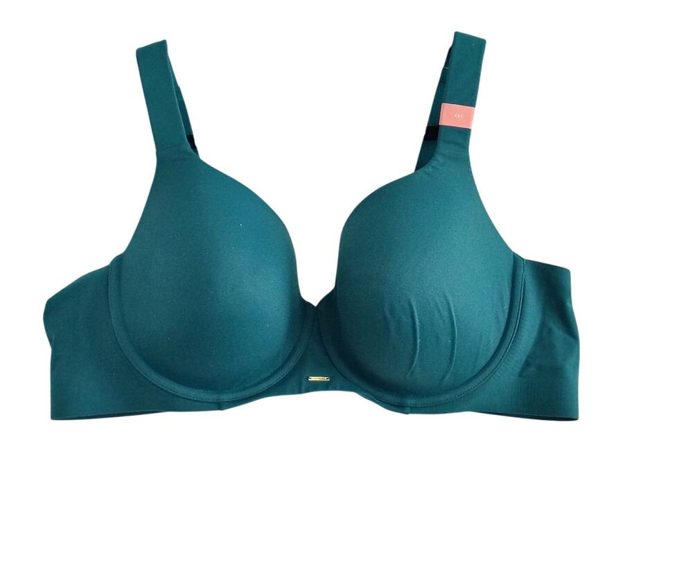 Cacique 46C Green Lightly Lined Balconette Underwire Bra NEW Back Closure
